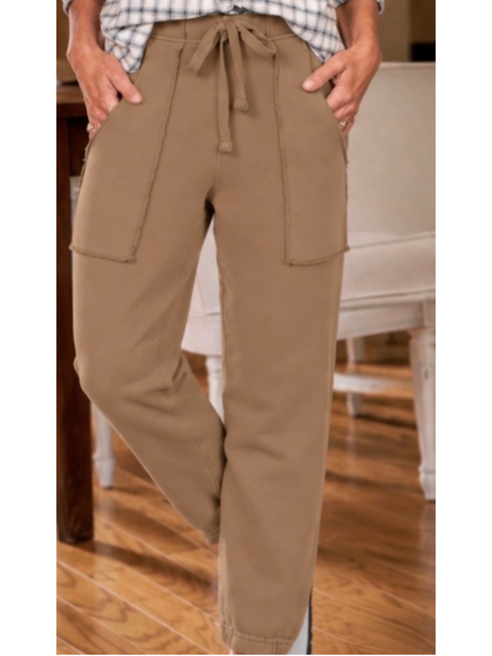 MFrank & Eileen Chai Brown Eamon Jogger Pants Tan Size L New
